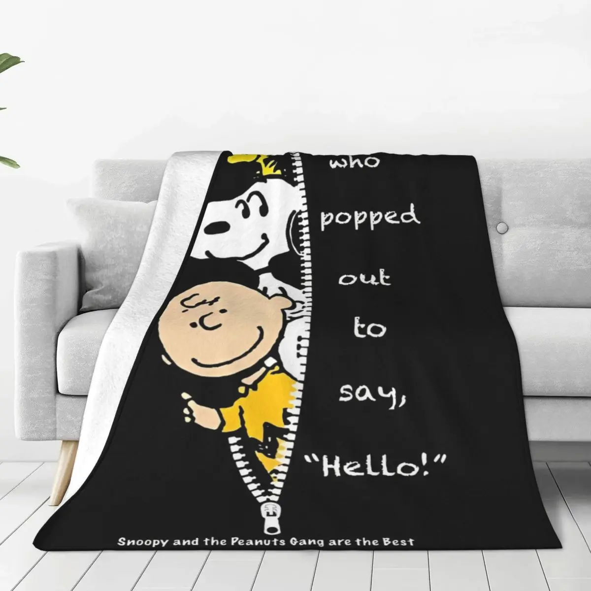 Manta de franela de Peanuts, Charlie Brown y Snoopy, manta decorativa para sofá, sillón, colcha de moda, funda para sofá cama