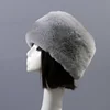 Faux Fur Hats for Women Fluffy Russian Hat Winter Cap Ears Warm Female Beanies Solid Color Leopard Print Bonnets 4