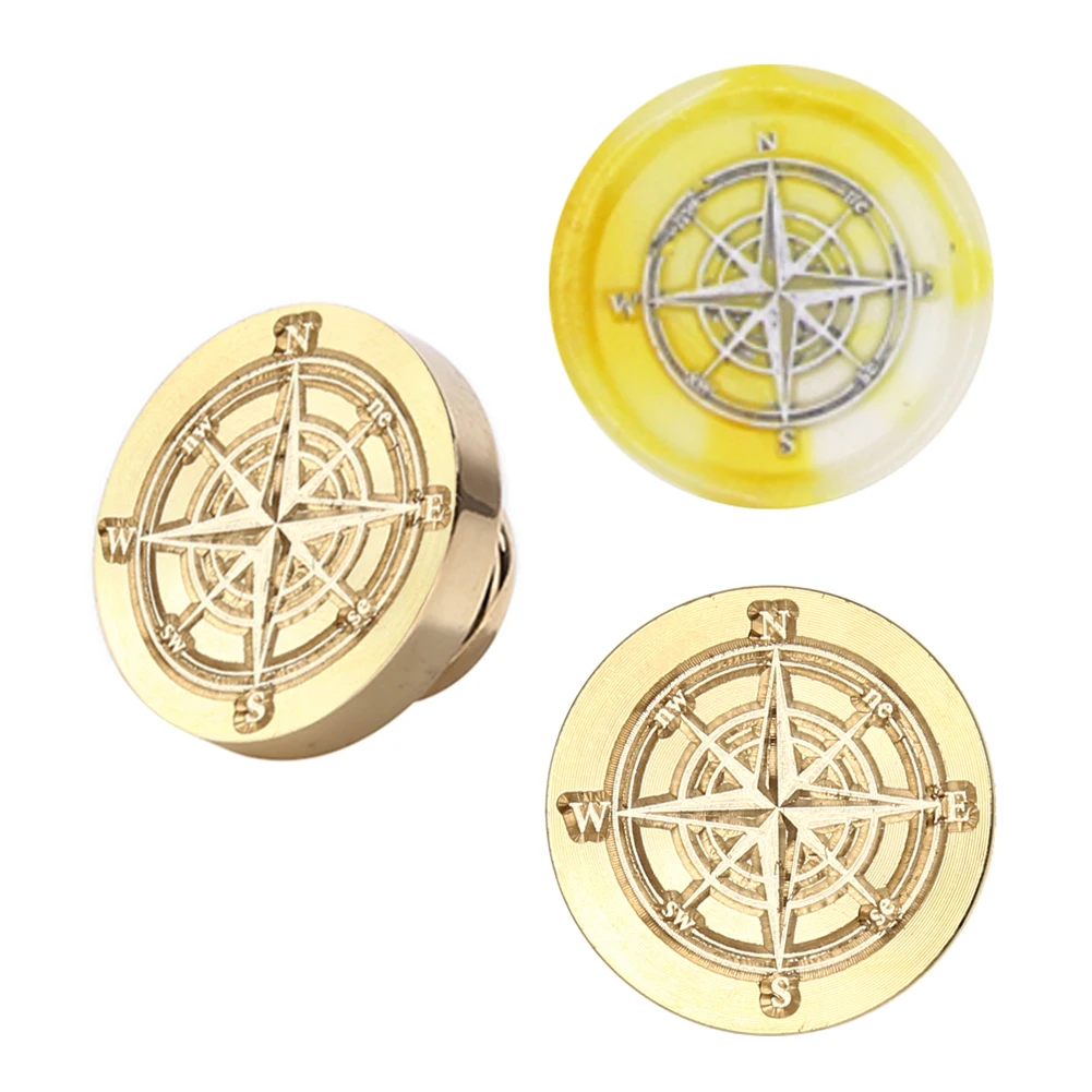 3D DIY Embossed Wax Seal Kit Vintage Round Sealing Head Replacement Removable for Christmas Gifts Wedding Birthday for Envelopes