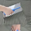 Ceramic 12tile glue thin paste serrated scraper trowel pull groove square tooth shape trowel stainless steel putty knife scraper 5