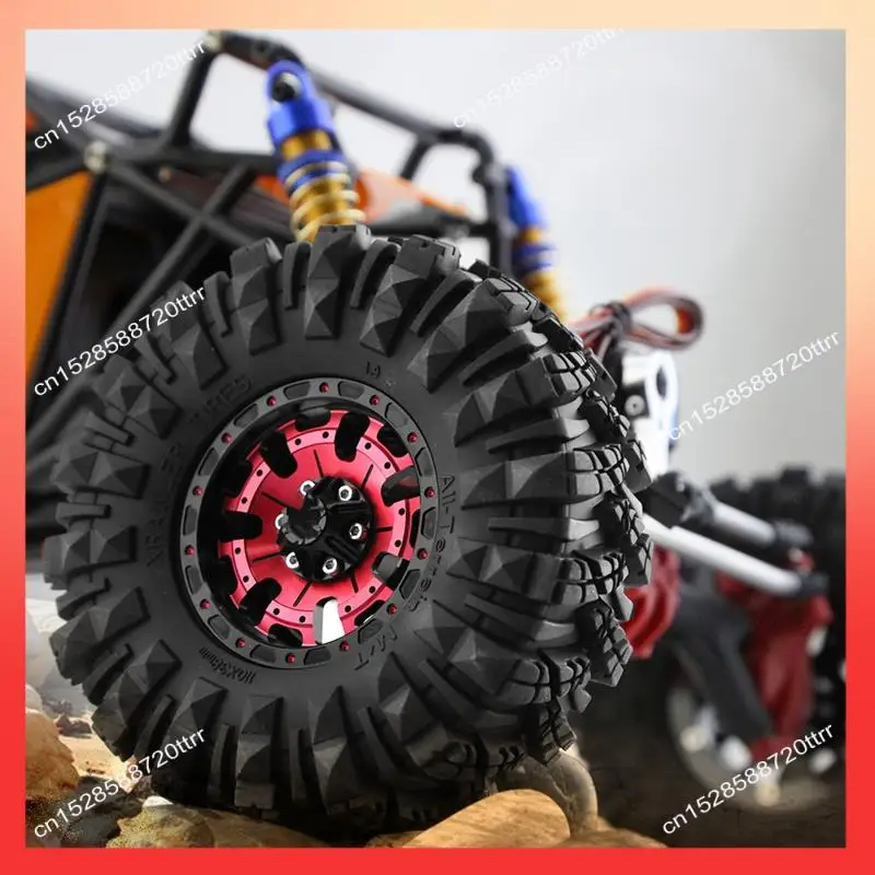 ABNR 1.9인치 머드 터레인 타이어 머드 휠 (액시얼 SCX10 PRO SCX10 UTB18 TRX4 레드캣 Gen8 7VS4-10 1/10 RC 트랙 차량용)
