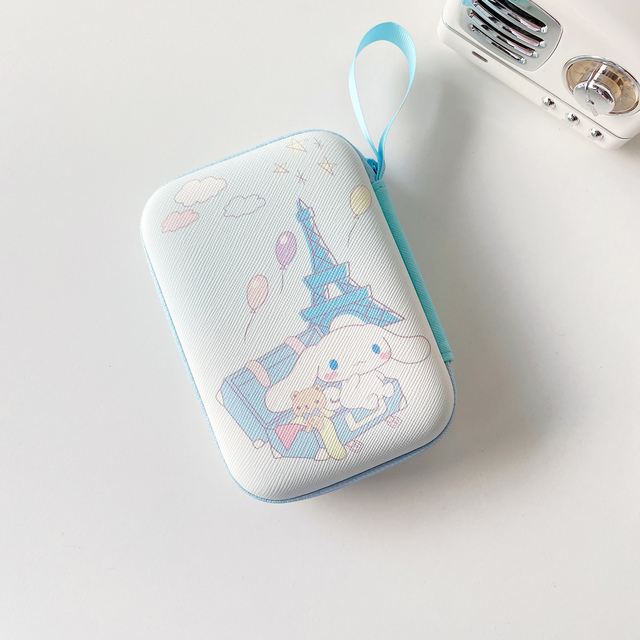 Cute Storage Bag USB Charger Cable Data Line Organizer Pouch Mini Square Zipper Coins Storage Case Earphone Accessories