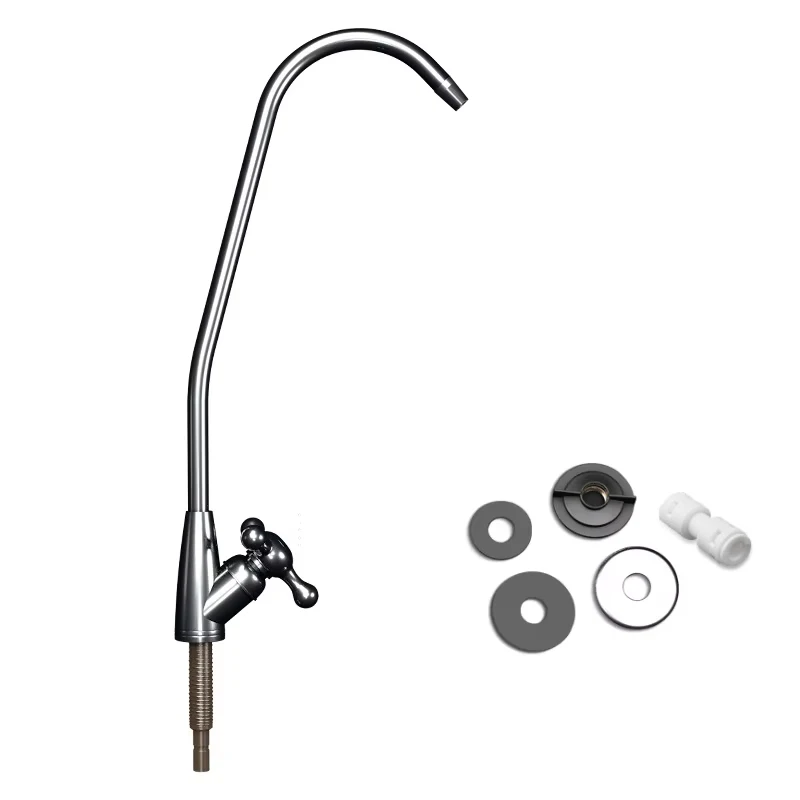 מסנן מים ישיר לשתייה במטבח כרום מצופה 1/4 אינץ 'מחבר צינור הפוך מסנני אוסמוזה חלקים