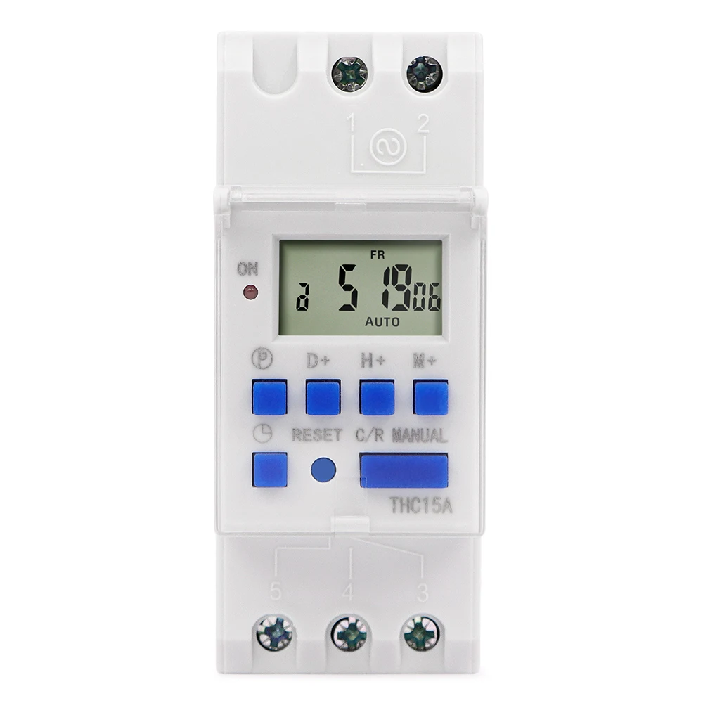 Digital Timer Switch 7 Days Weekly Automatic Timer Programmable Relay Timing Control High Load 220V 25/30A Power Outage Memory