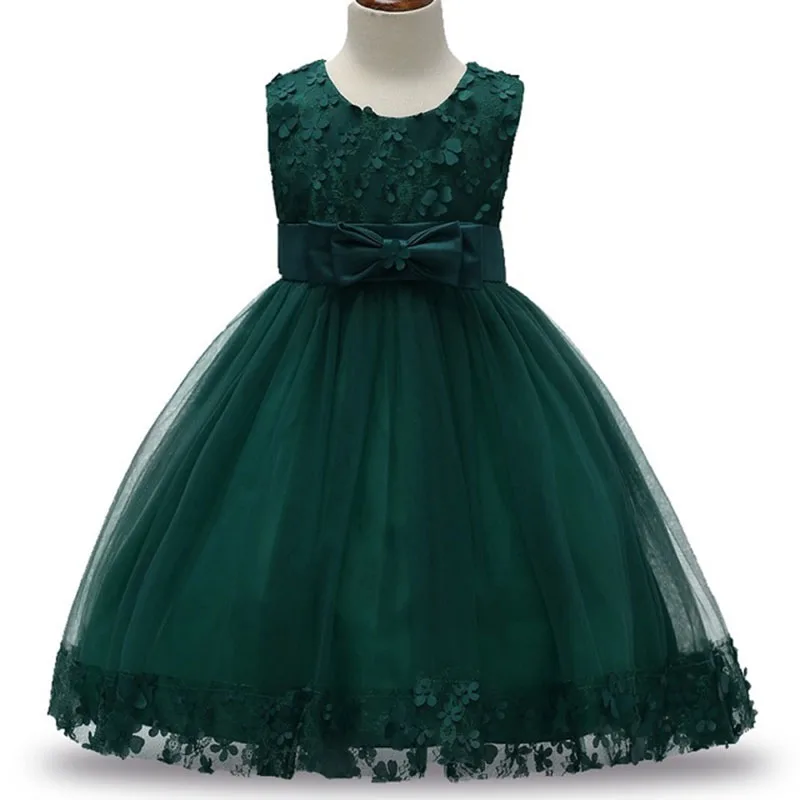 2-9T Baby Frocks Party Wear Fashion Party Dress Infant Princess Deguisement With Bow Children Frock Girls Dresses