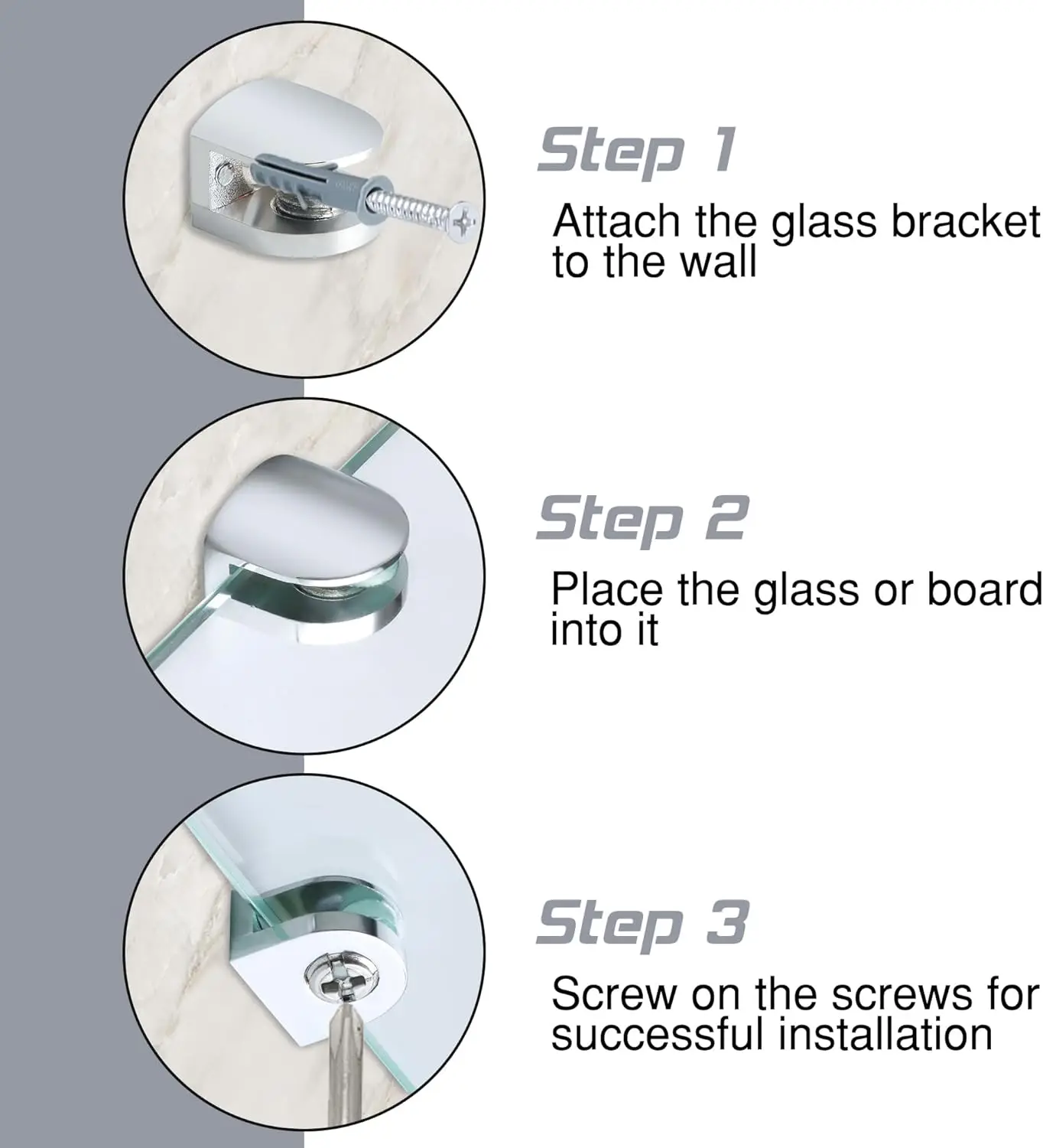 Glass Laminate Tray Bracket Glossy Fish Mouth Clip Zinc Alloy Fixed Glass Clip 5-12MM Thick 1PCS furniture hardware