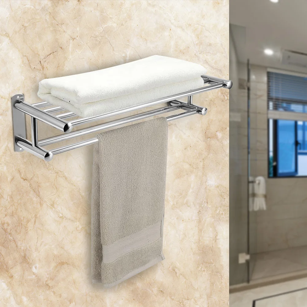 

U201 Stainless Steel Towel Rack Bathroom Shelf Storage Shelf
