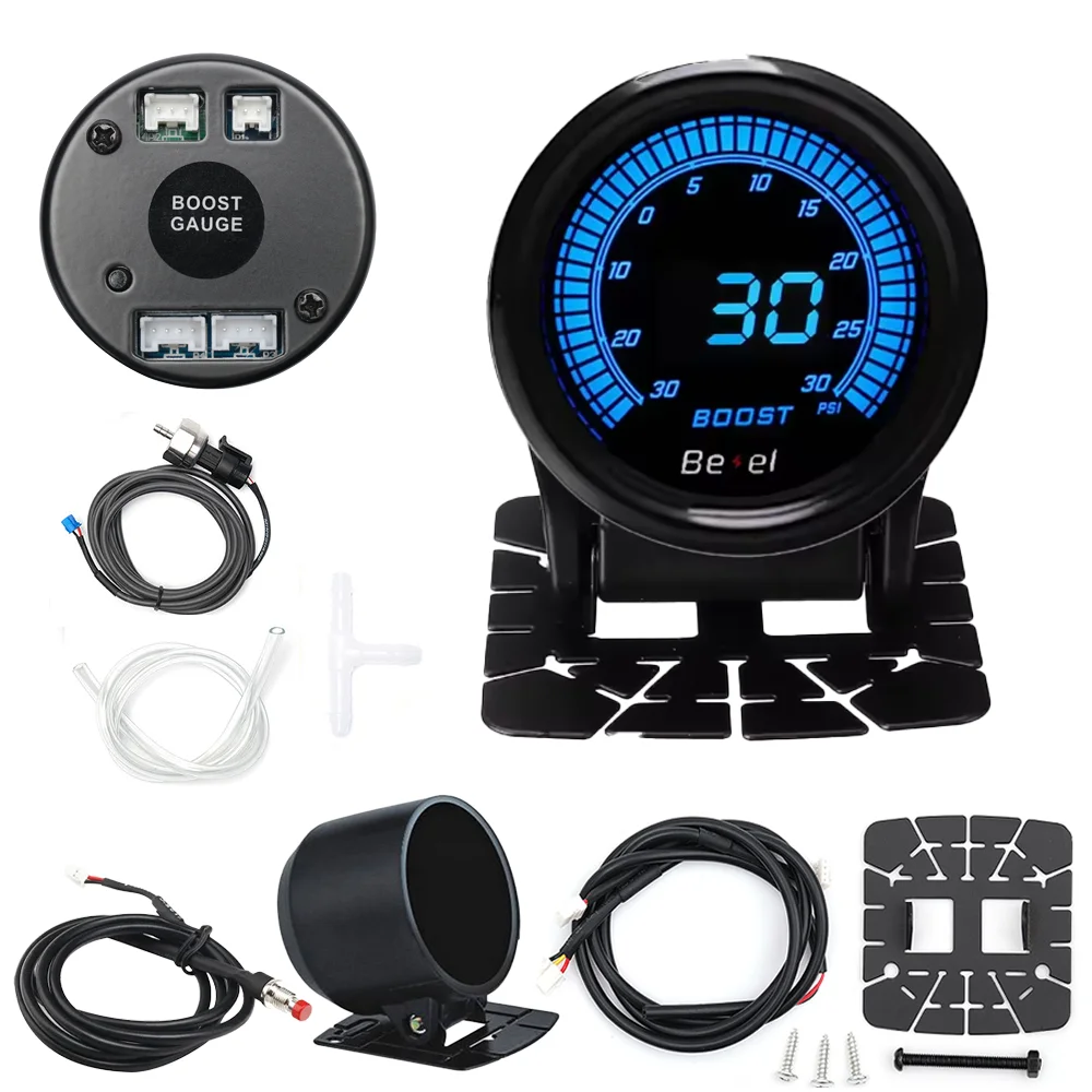 HA Accessories 2Inch 52mm Digital Auto Gauge Meter 10Color Oil Pressure Turbo Boost EGT Exhaust Temp Tachometer Water Oil Temp