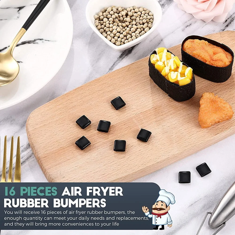 Air Fryer Rubber Bumpers Rubber Feet Silicone Pieces Rubber Tips Anti-Scratch Protective Cover For Air Fryer Tray air fryer accessories