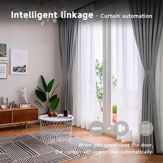 Tuya Zigbee Door Window Sensor Smart Home Security Magnetic Detector APP Remote Wireless Alarm System Works with Alexa/Google 5