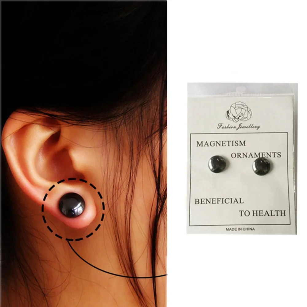 1 Pair Magnetic Earrings Lose Weight Magnetic Health Jewelry Acupoints Earring Therapy weight loss products magnetic therapy bracelets