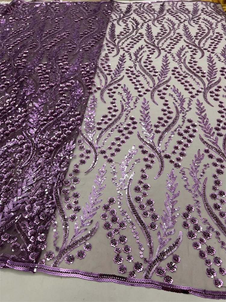 SJD LACE French Mesh Bridal Lace Fabric Beads African Sequins Lace 2025 Hot Sale Nigerian Beads For Women Wedding Dress Sew 3803 SJD LACE French Mesh Bridal Lace Fabric Beads African Sequins Lace 2025 Hot Sale Nigerian Beads For Women Wedding Dress Sew 3803