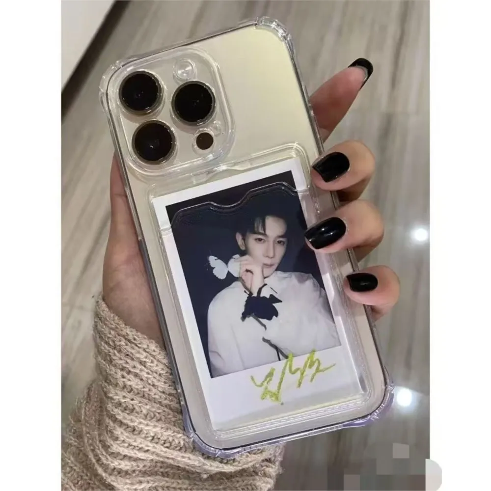 Clear Shockproof Wallet Card Phone Case with Enhanced Protection