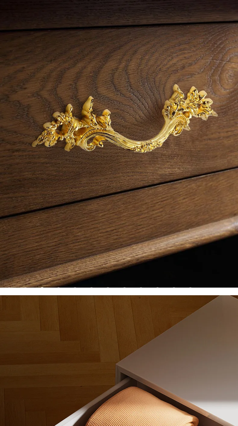 Zinklegierung Europäischer Stil Gold Weiß Antik Silber Horizontaler Schiebetürgriff Schubladengriff Kleiderschrank Installationsgriff – Detail 8