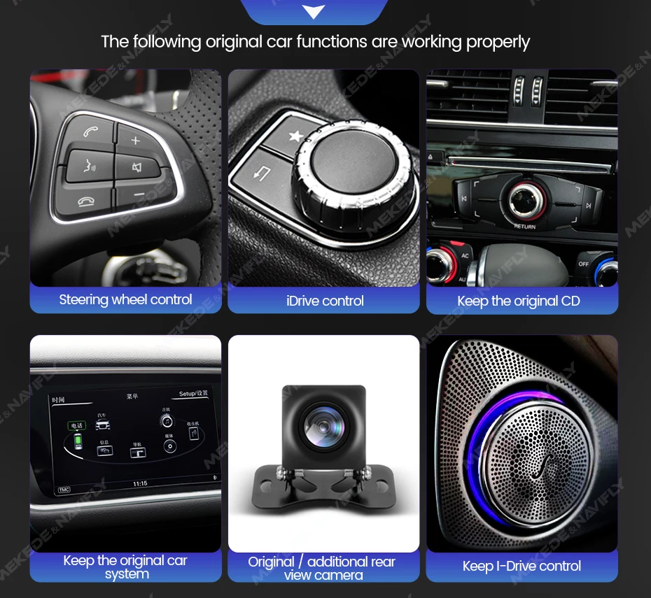MEKEDE 10,25 ''Android 14 Drahtlose Carplay Auto Radio Für Audi A5 S5 B8 A4 A4L S4 2009 - 2017 4G WIFI Multimedia Stereo GPS Navi – Detail 21