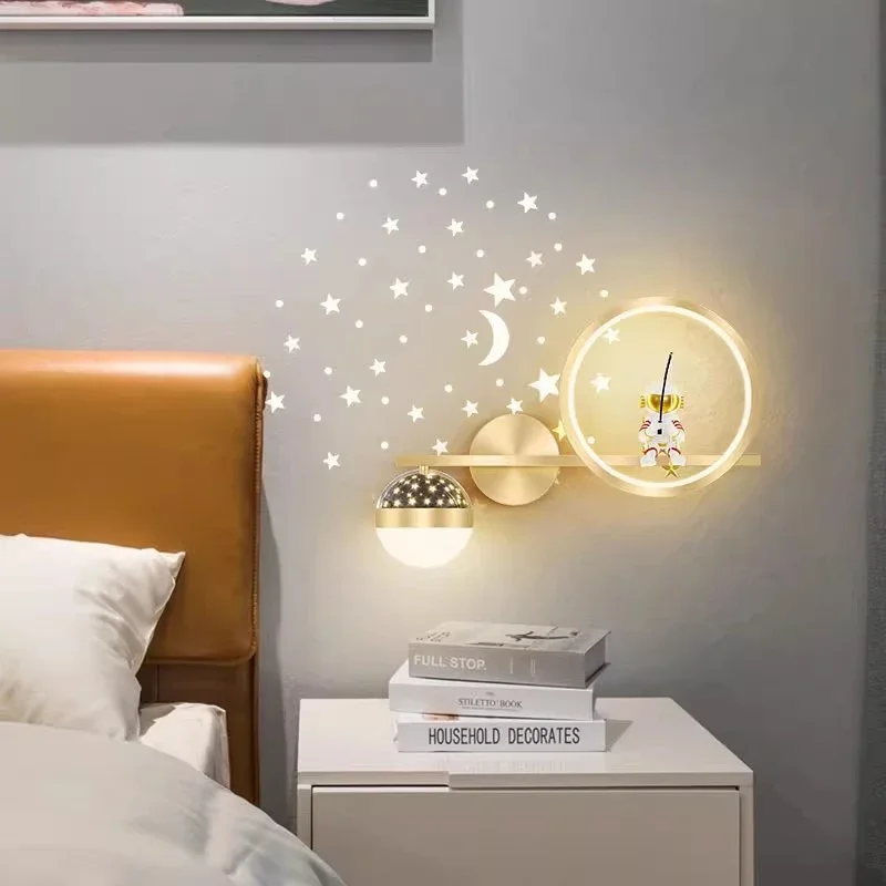 

Creative Astronaut Wall Lamps Children's Room LED Bedside Night Light Decoration Living Room Bedroom Background Wall Lights