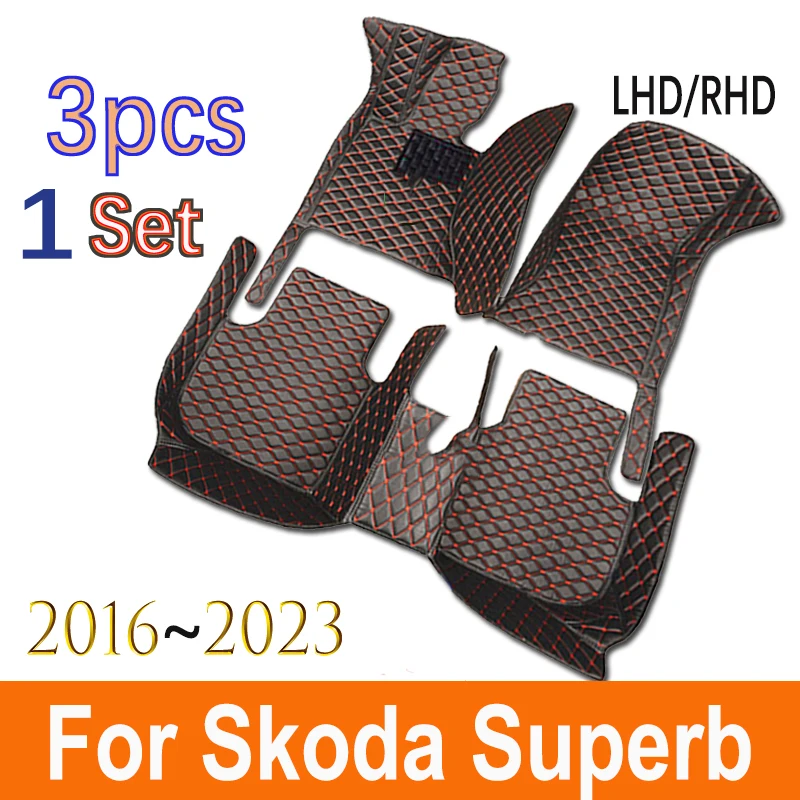 

LHD Car Floor Mats For Skoda Superb 2023 2022 2021 2020 2019 2018 2017 2016 Automobiles Interior Accessories Waterproof Carpets