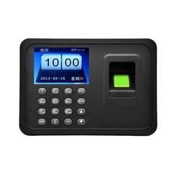 Biometric Attendance System USB Fingerprint Reader Time Clock Employee Control Machine Electronic Device Spanish Spain English