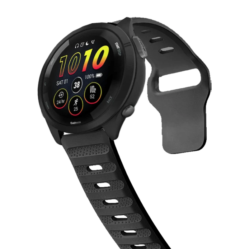 Para Garmin Forerunner 245 Music Correa de reloj de silicona con cierre  magnético plegable de 20