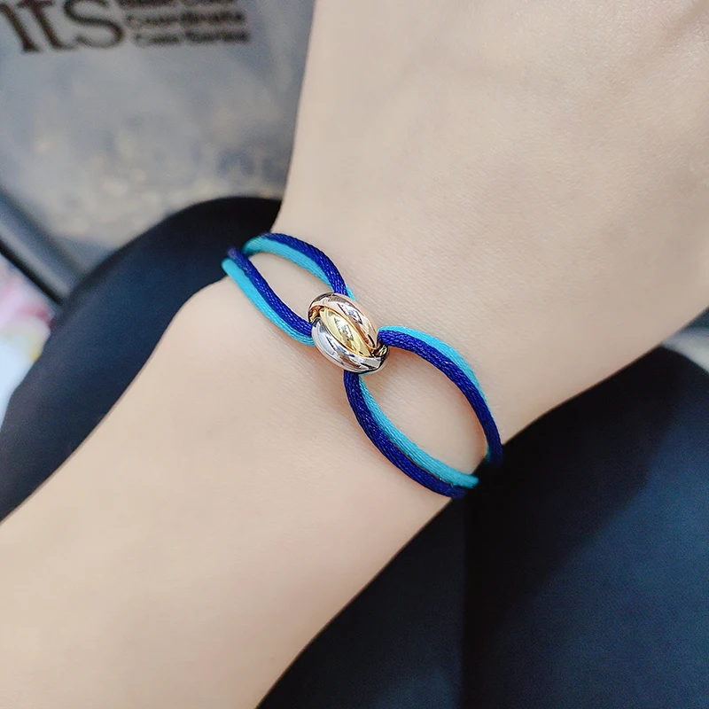 Fashion Rope Bracelet with Creative Colorblock Design - Men's & Women's Accessory Gift