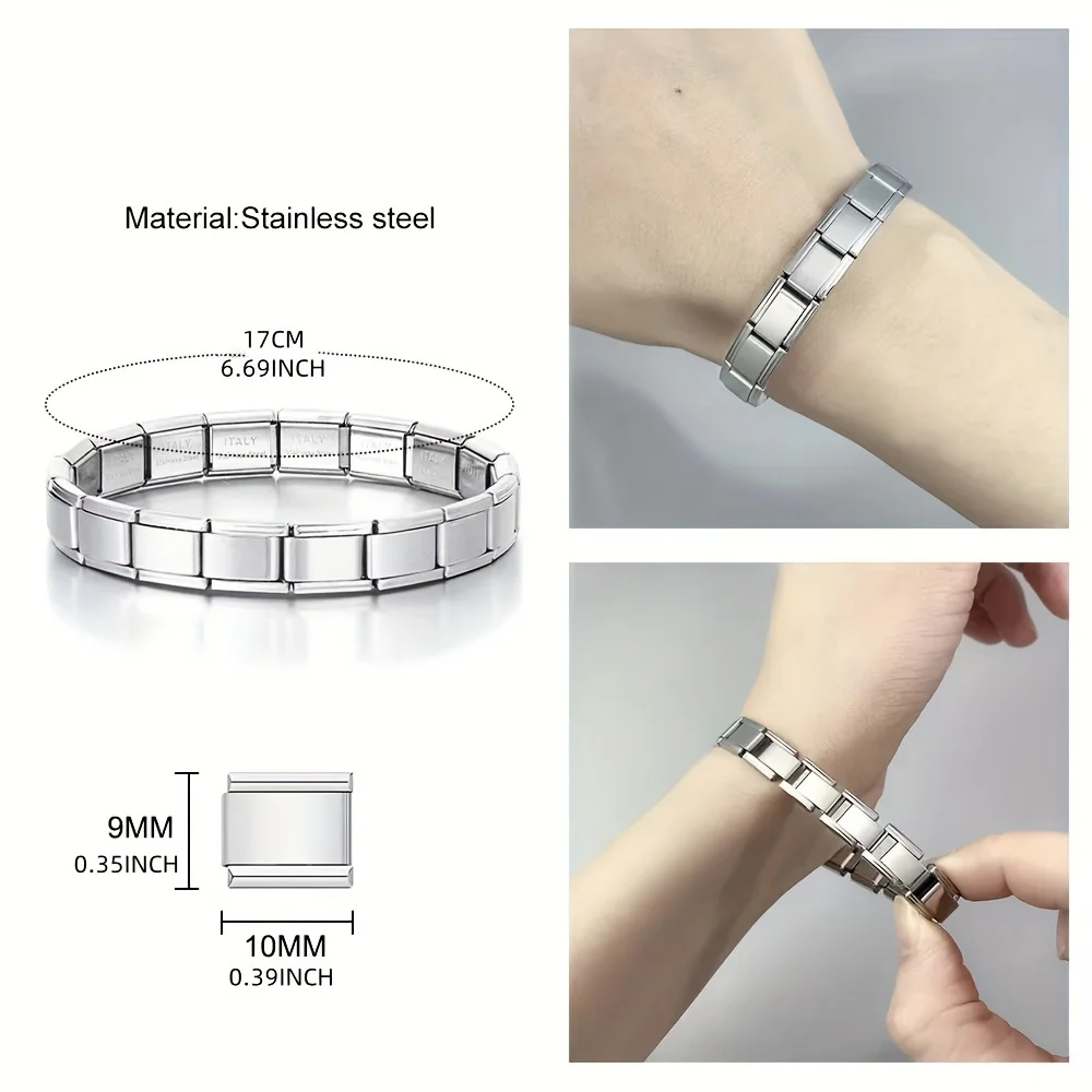 9 mm Wide Stainless Steel Bracelets for Women Simple Trendy Style Daily Wear Silvery Charm Removable Unisex stainless steel bracelet bangle bracelet