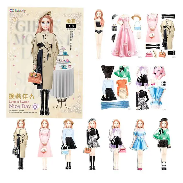 Magnetic Princess Paper Dolls Cutouts Pretend Play Outfit Magnet Clothes  Puzzles Creative Fashion Dress Up For Birthday gifts - AliExpress