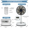 New Gale Telescopic Folding Fan Shaking Time Outdoor Remote Control Fan Floor Fan Rechargeable Portable 7-inch USB Folding Fan 2