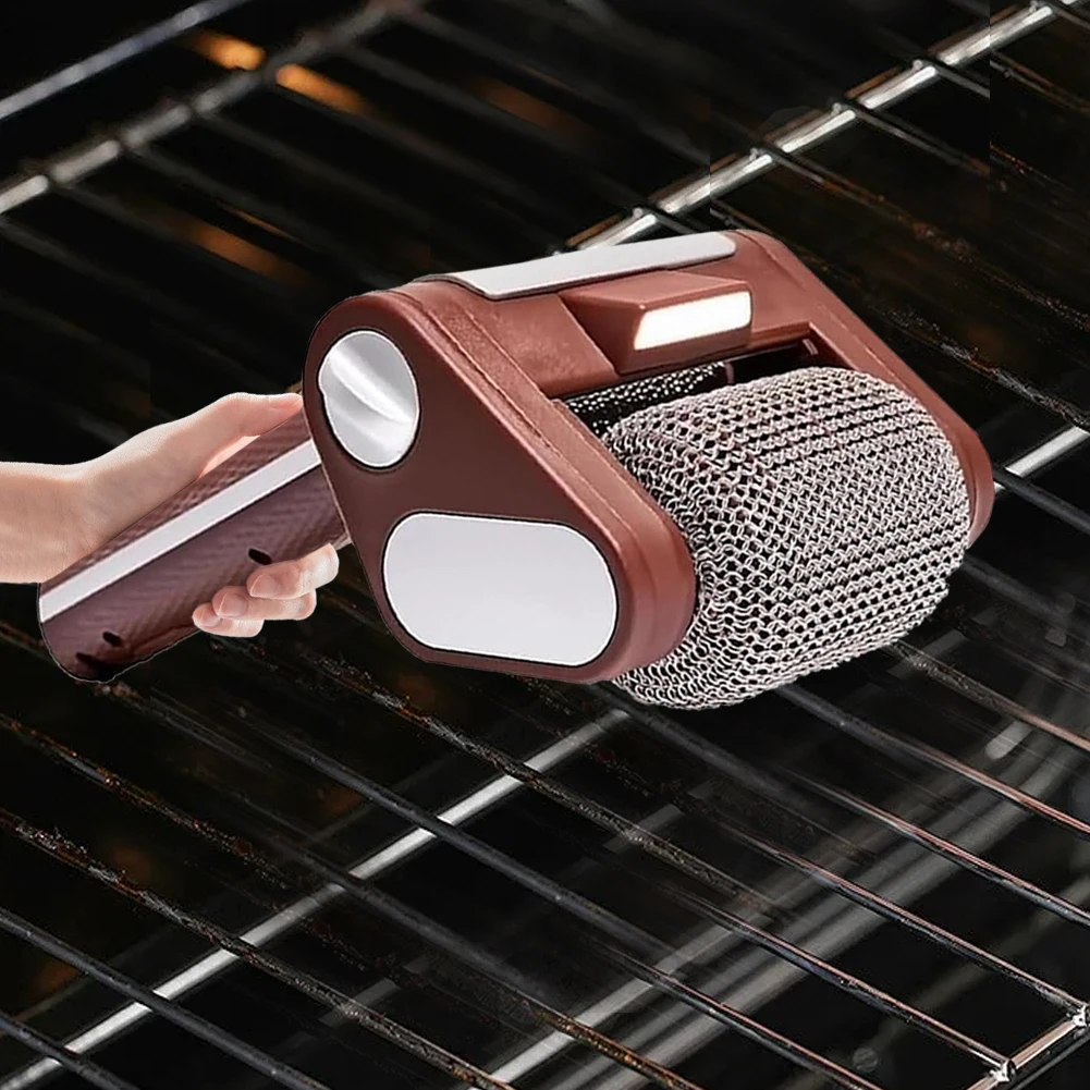 Description Picture 5 of itemElectric Grill Cleaner Bristle-Free with Built-in LED Lights Cordless Rechargeable BBQ Brush Cleaner for Kitchen Grill Camping