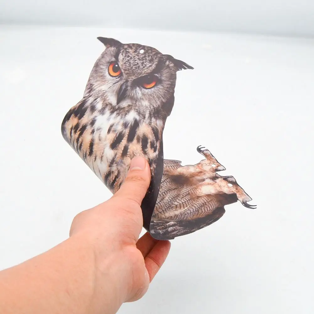 Bird Repellent Fake Waterproof Scare Devices Decoration Wind Chime Owl Scarecrow