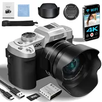 75MP Digital Camera for Photography & Video, 4K VloggingCamera with 3inch Touch Flip Screen &18X Digital Zoom, AutofocusCompact