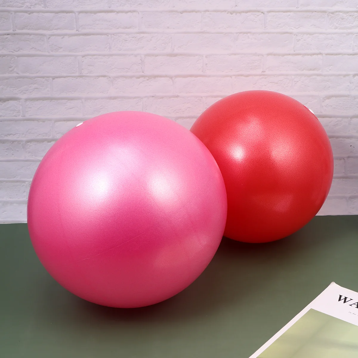 2 PCS Thicken Pilates Ball Anti-burst Yoga Balancing Stability Trainer PVC Exercise Balancer Exercising