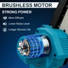 New Electric Saw 8 Inch With Digital Display Wiredless Rechargeable Prunning Chainsaw Brushless Power Tool For Makita 18VBattery 5