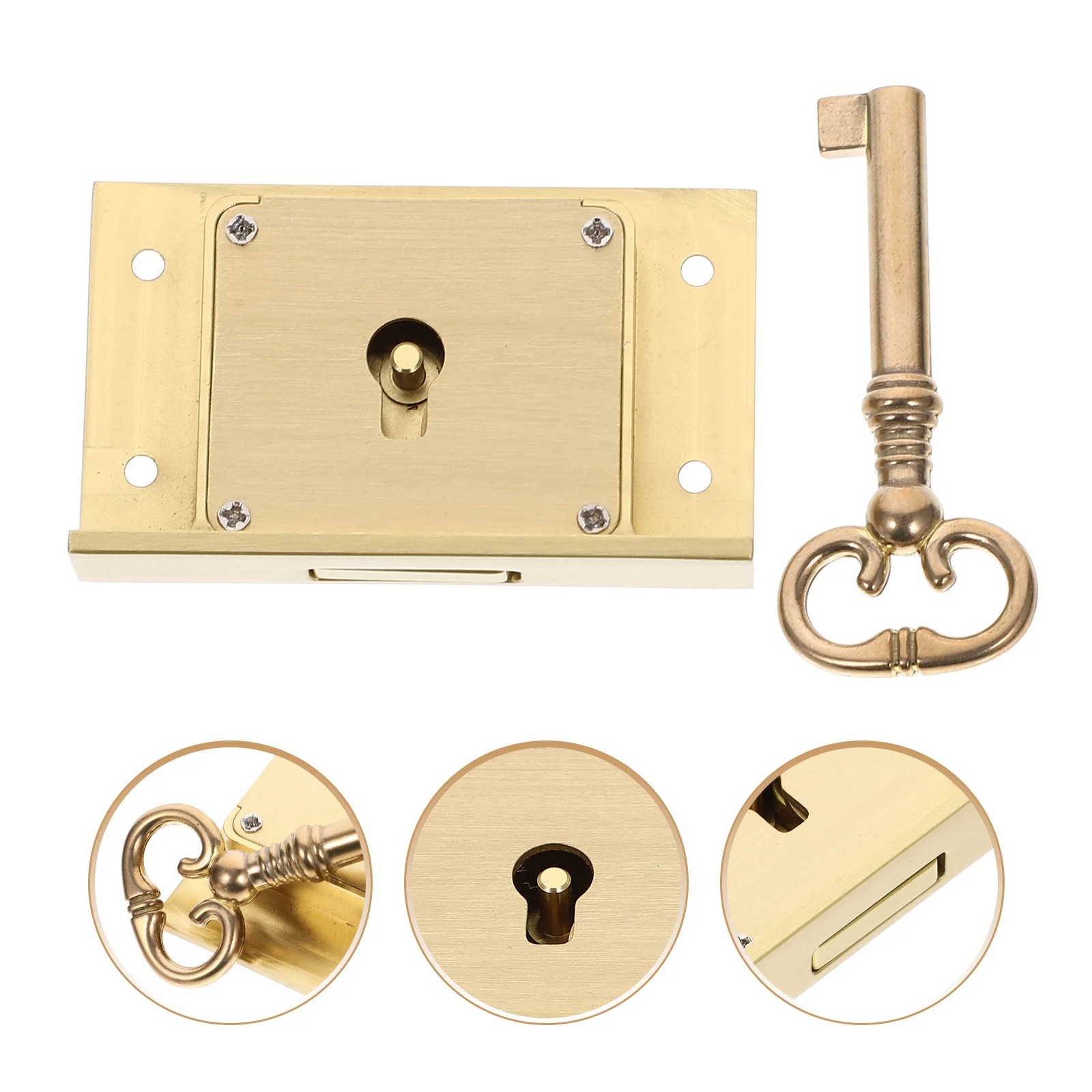 

Furniture Drawer Locks for Cabinet with Keys Cupboard Gym Brass File Safety Secure