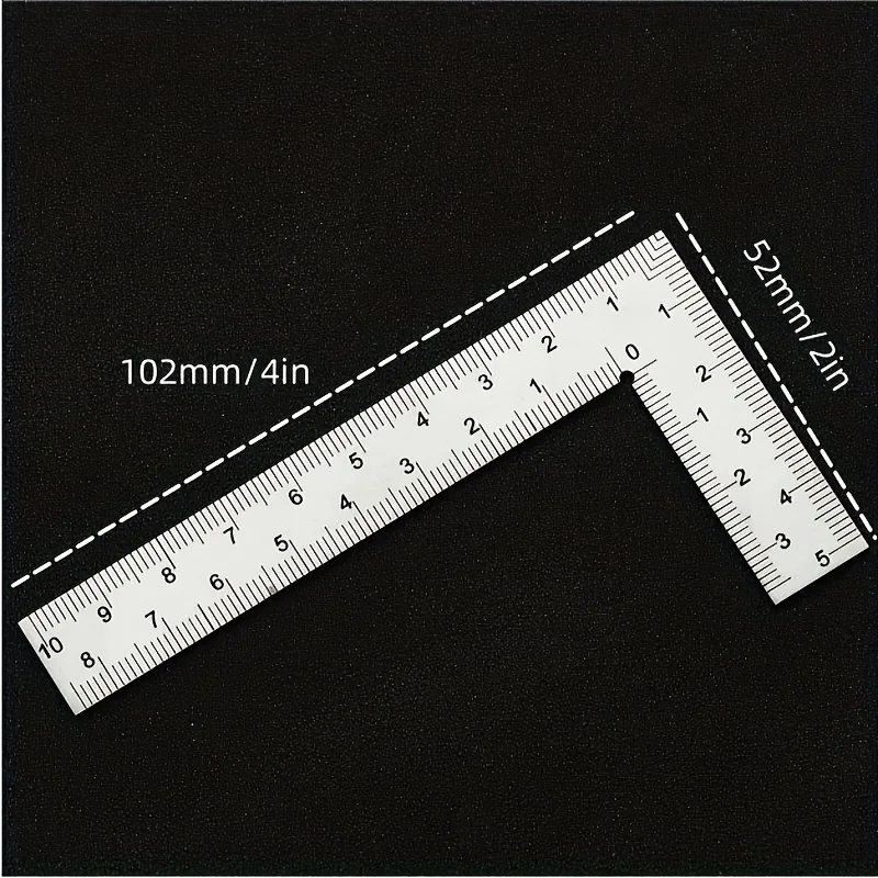 Mini Square Stainless Steel L-shaped Scale For Office/Home