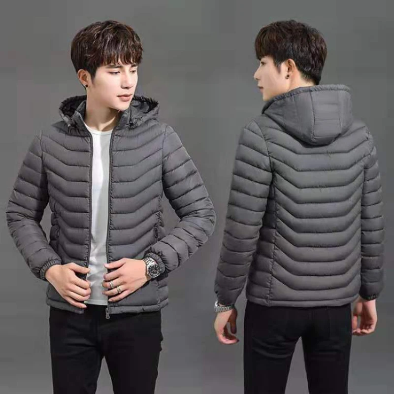 

Winter Jacket for Men 2023 Autumn Warm Parkas Coat Hooded Casual Outwear Detachable Hat Outfits Male Parkas Coat Men Clothing