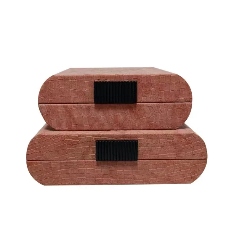 Jewelry Organizer Storage Box Wood Retro Outer Leather Personalised Jewelry Box Organizer Holiday Gifts Packing Supplies