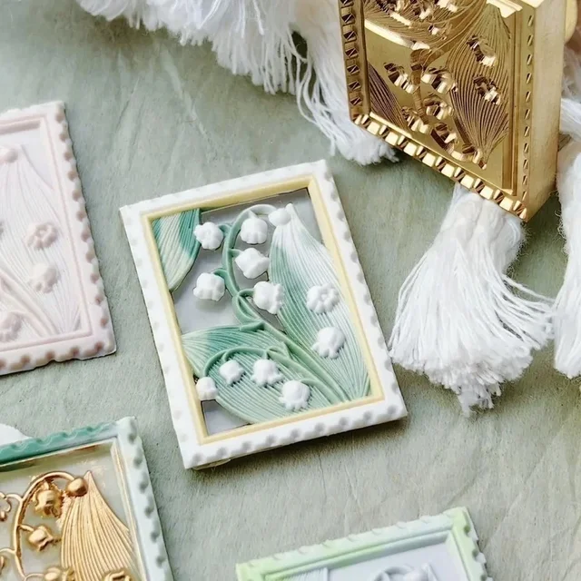 Diy Toys Fire Seal Hand Ledger Stamp Toy Multi-Level Fine Carving Seal Head Lovely Embossed Copper Head Invitation Envelope Seal 5