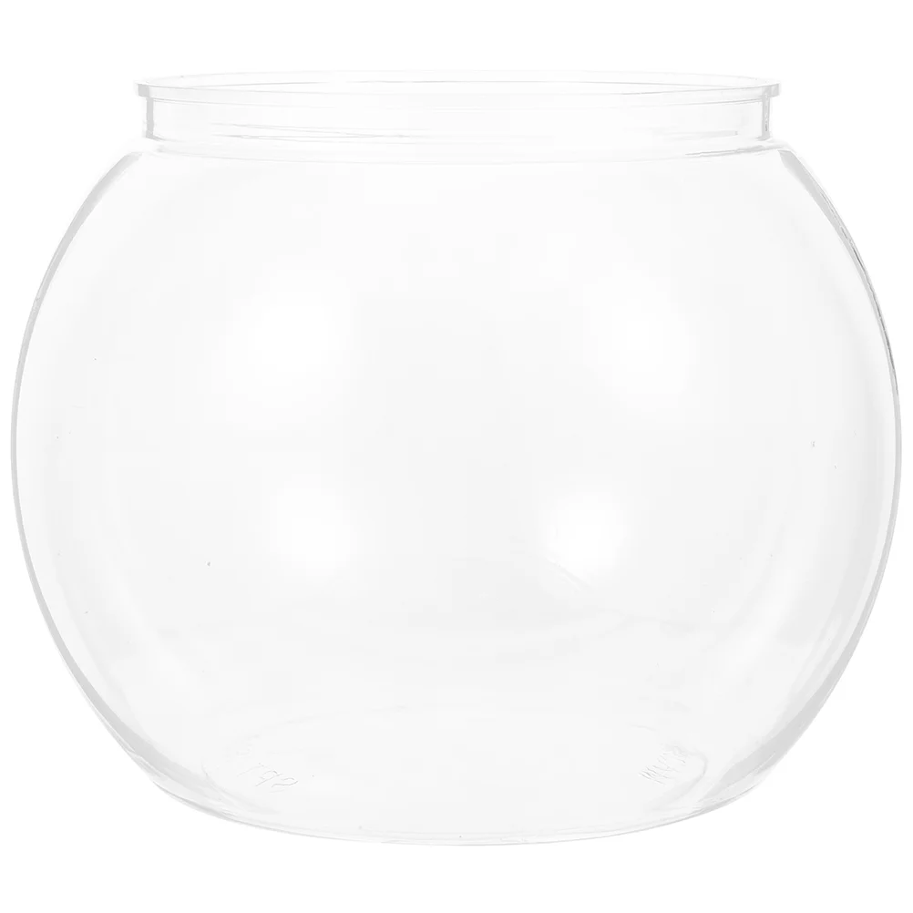

Tank Bowl Vase Plastic Betta Round Terrarium Planter Bubble Hydroponic Aquarium Globe Bowls Clear Goldfish Pot Desk Tabletop