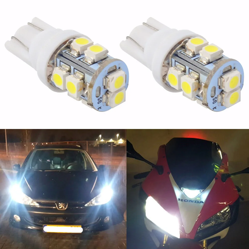 10X Белый 1210 3528 T10 W5W внешние фонари 10 светодиодов Smd 168 194 Светодиодные