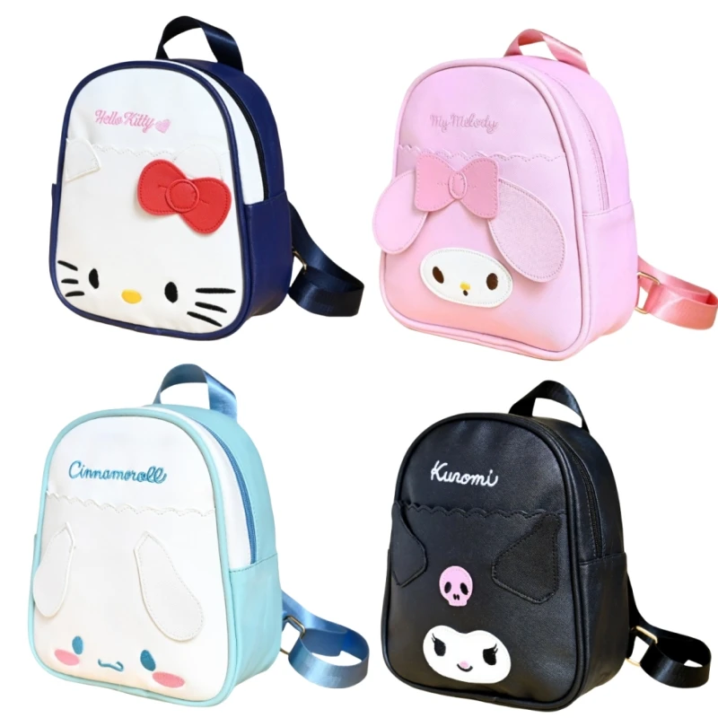 

Новый милый мультяшный рюкзак Sanrio Kitty Kuromi Cinnamoroll, модный универсальный практичный рюкзак, повседневный рюкзак, сумка для книг, подарок на день рождения