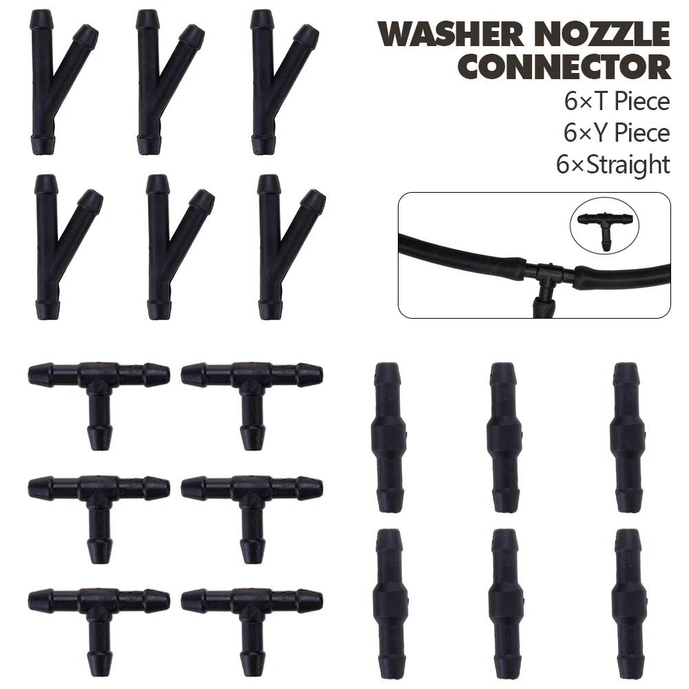 TYI3TypesCarWindshieldWasherNozzlesHoseWaterTubeConnector