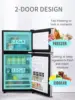 KRIB BLING Mini Fridge with Freezer on Top, 3.5 Cu.Ft Compact Refrigerator with 7 Levels Adjustable Thermostat, Small Refrigerat 6