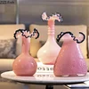 Creative Lace Glass Vase Desk Decoration Hydroponics Flowers Pots Decorative Flower Arrangement Modern Home Decor Floral Vases 1
