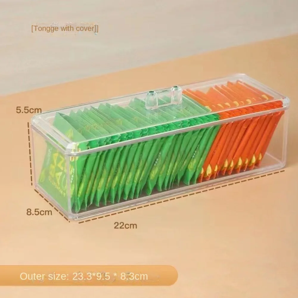 Acrylic Tea Bag Organizer Sinewy 22*8.5*5.5 CM Transparent Kitchen Pantry Cabinet Sort and Organize Storage Shelves Cabinet 5