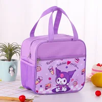 Sanrio Kawaii Meal Insulated Bag for Kids Cute Cartoon My Melody Kuromi Lunch Box Bag  Portable Food Storage Bag 3