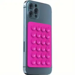 Universal Anti - Slip Silicone Suction Phone Holder Mat (Rose Red)