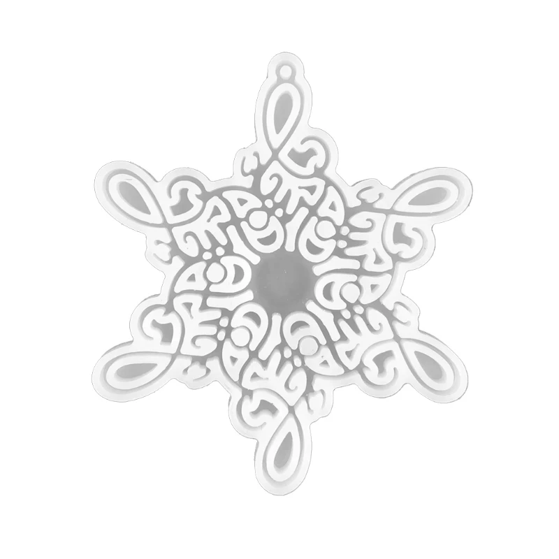 Christmas Tree Pendant Snowflake Keychain Decoration Car Pendant Silicone Mold