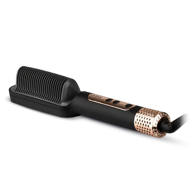 Hair Straighteneing Brush Negative Ion Hair Straightener Brush with 5 Temp Settings Quickly Heating & Anti-Scald Comb