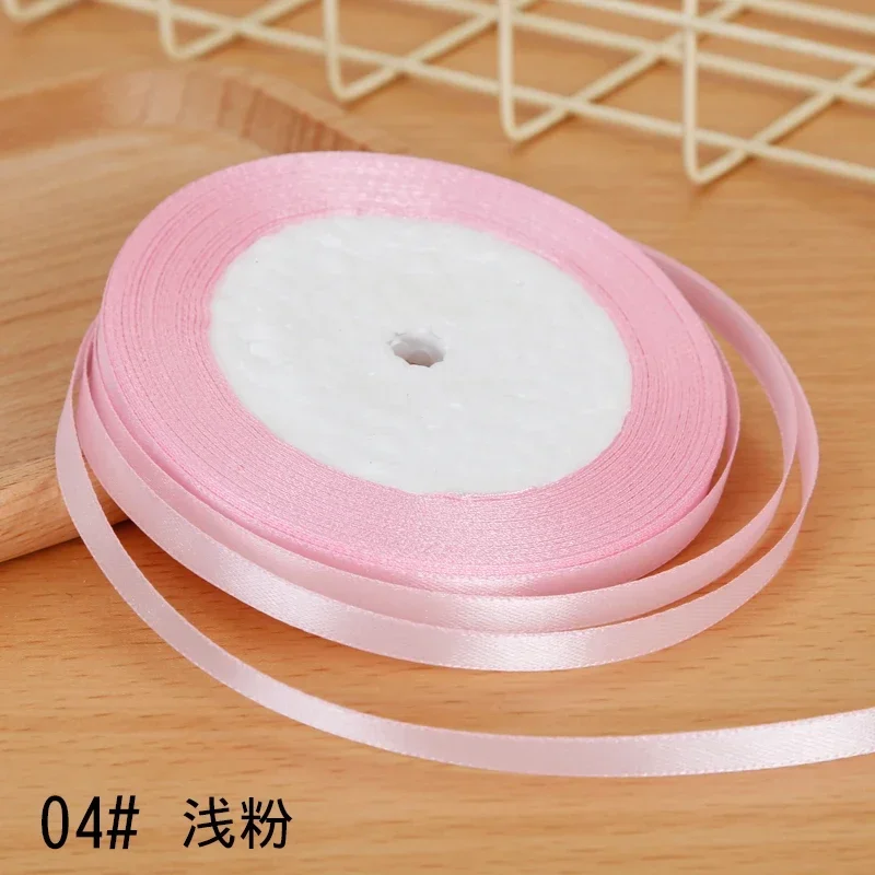 Elegant 6mm Satin Ribbon - Perfect for Bows, Floral Bouquets, and Gift Wrapping