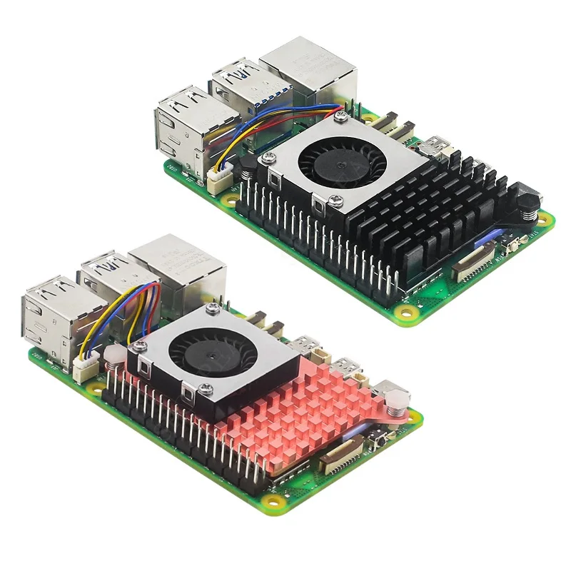 Ventilador Ativo Raspberry pi Radiador Metálico Dissipador de Calor Cobre Puro Alumínio-prata Alumínio-preto - Imagem 4